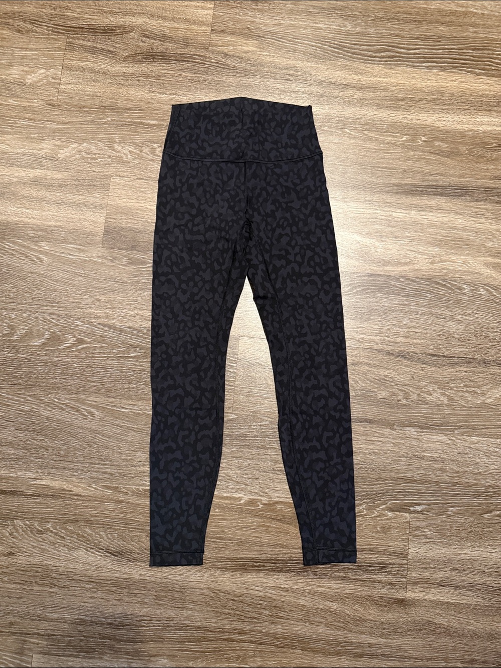 lululemon athletica Black Dark-Gray Patterned High-Rise Leggings